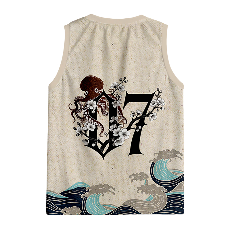 Modecanvas Octopus Japanese Art Jersey Tank