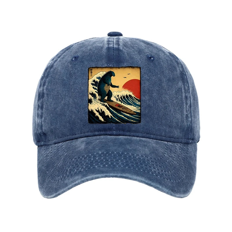 Modecanvas The Great Wave Washed Cap-modecanvas