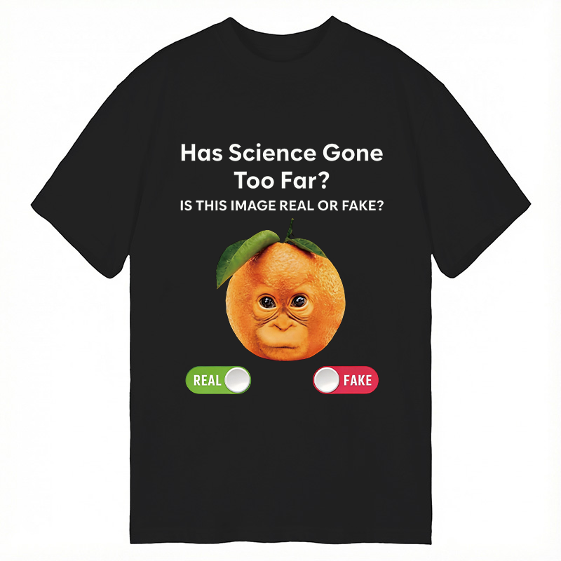 Modecanvas Has Science Gone Too Far Orange Monkey DTG Printing Classic T-Shirt-modecanvas