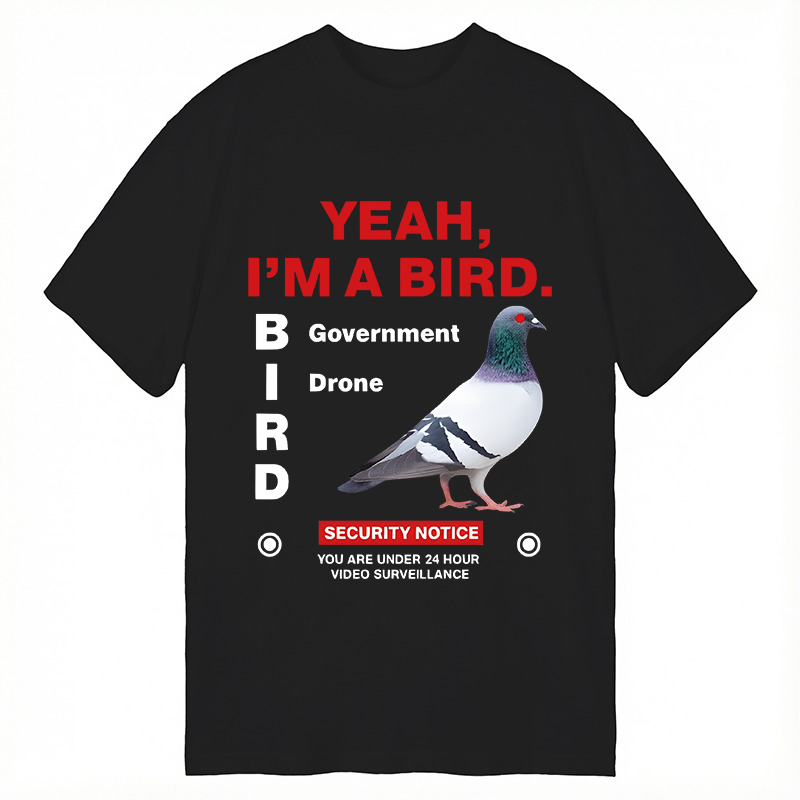 Modecanvas Government Funny Pigeon Puns DTG Printing Classic T-Shirt-modecanvas