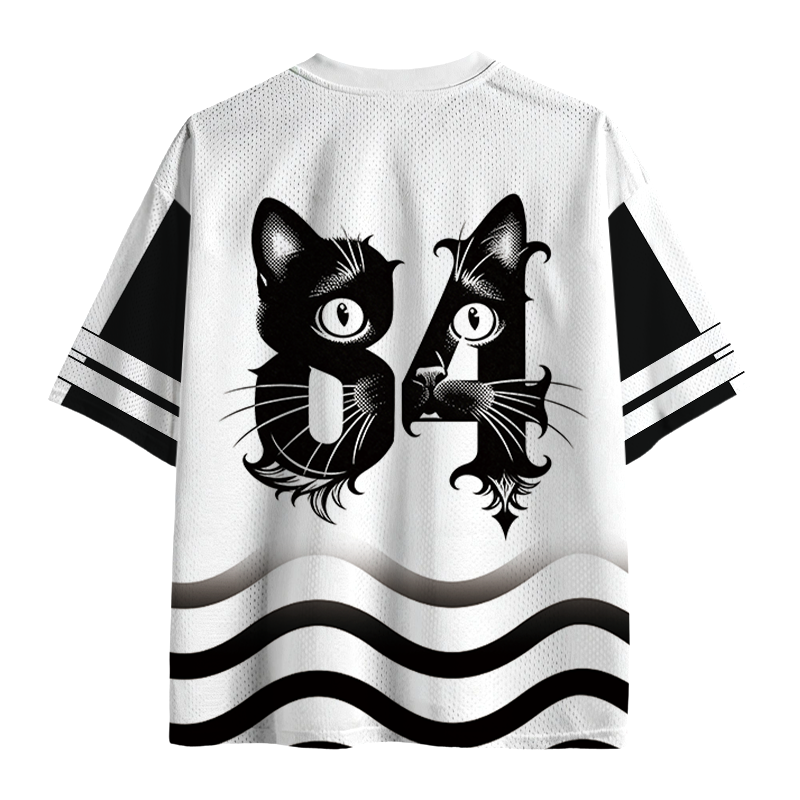 Modecanvas BRUH Cat Mesh Jersey-modecanvas