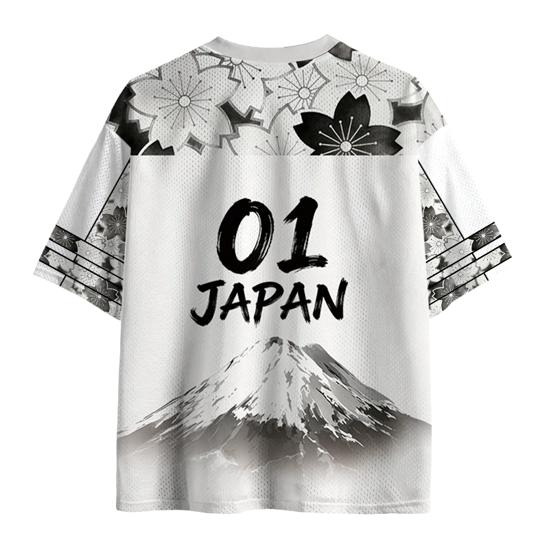 Modecanvas Invincible Japanese Kanji Mesh Jersey-modecanvas