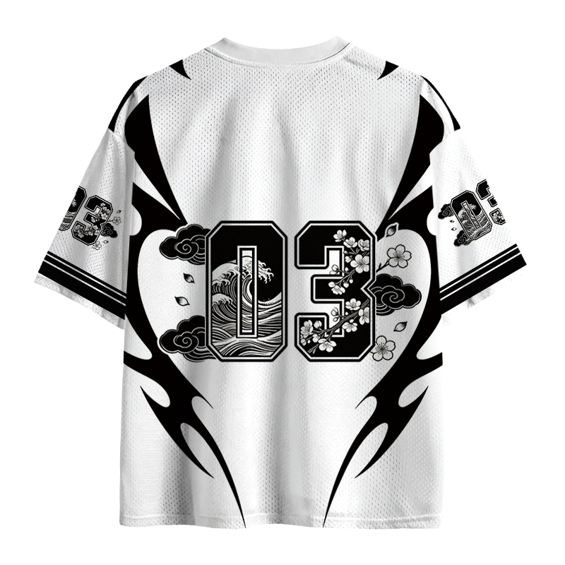 Modecanvas Life Is Soup I Am Fork Mesh Jersey-modecanvas