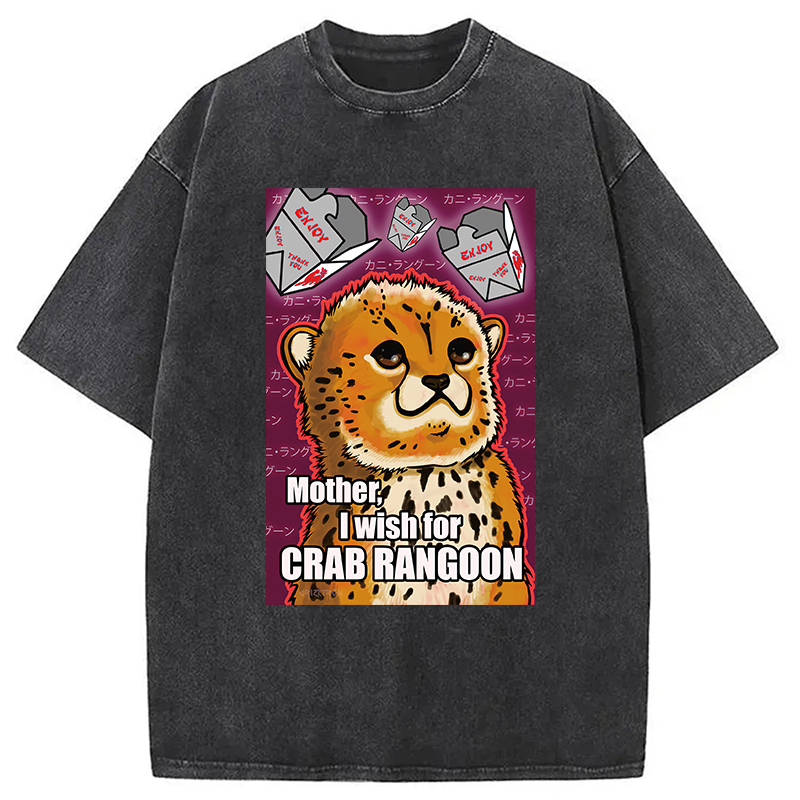 Modecanvas Mother I Wish for Crab Rangoon Washed T-Shirt