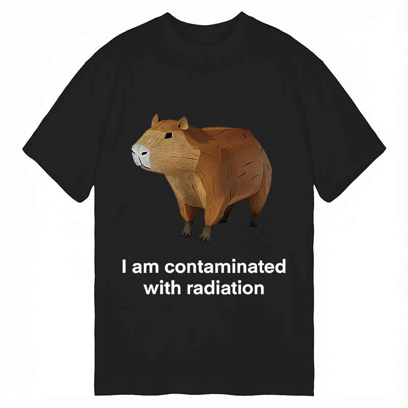 Modecanvas Contaminated Capybara DTG Printing Classic T-Shirt-modecanvas
