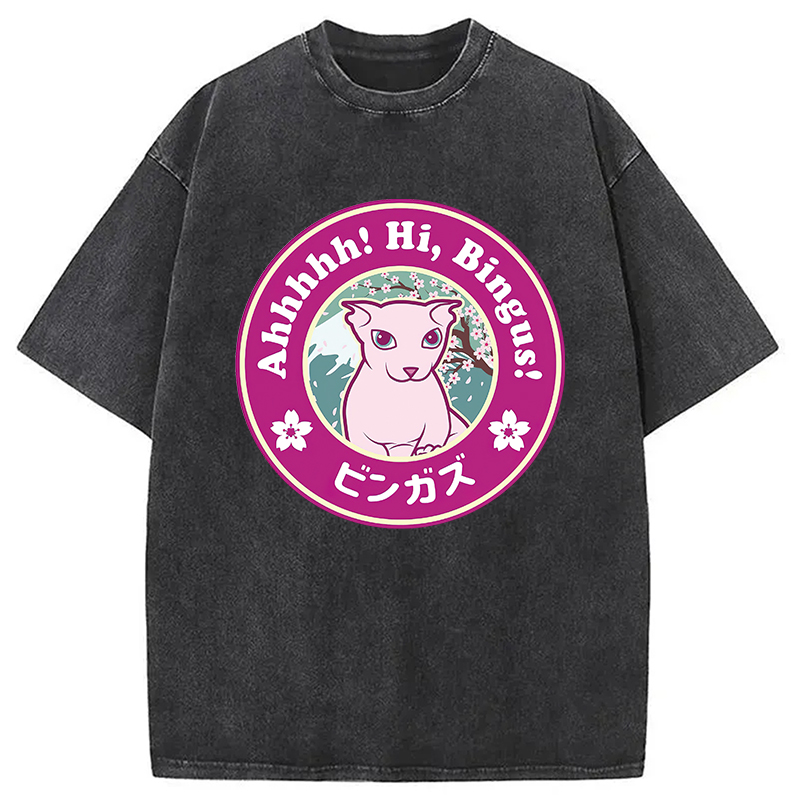 Modecanvas Kawaii Hi Bingus Washed T-Shirt
