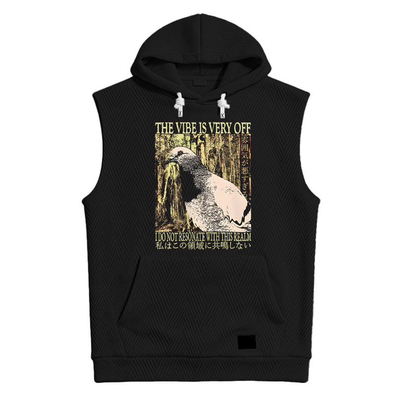 Modecanvas The Vibe is Very Off Hooded Tank