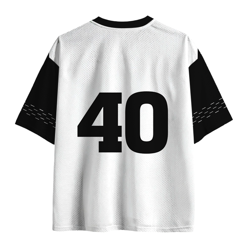 Modecanvas Black Dog Kawaii Folk Art Mesh Jersey-modecanvas