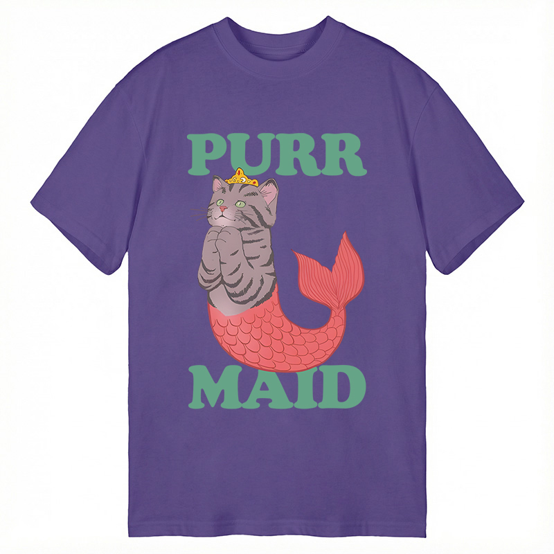 Modecanvas Purr Maid DTG Printing Classic T-Shirt-modecanvas