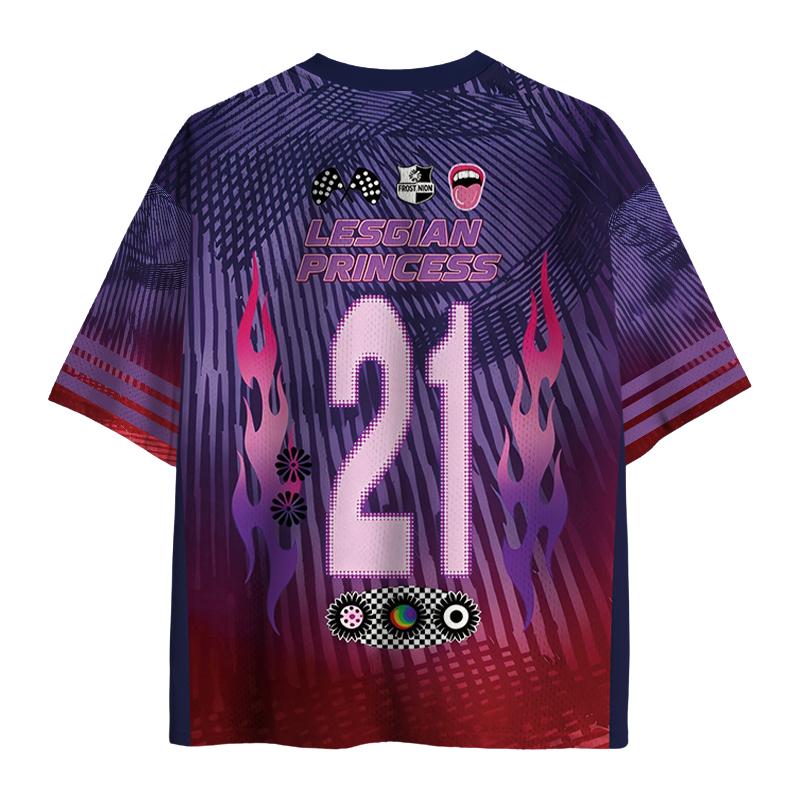 Modecanvas Lesbian Princess Pride Mesh Jersey-modecanvas