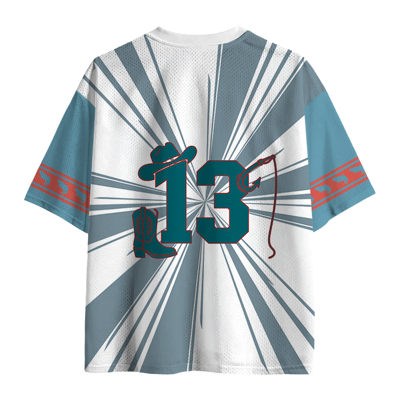 Modecanvas Vintage Cowboy Fish Mesh Jersey-modecanvas