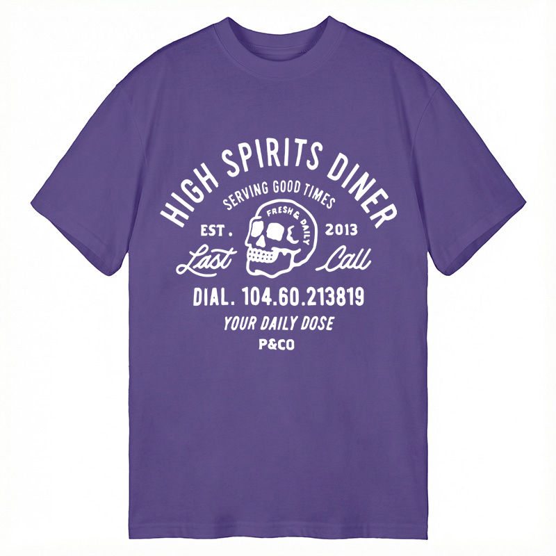 Modecanvas High Spirits Diner DTG Printing Classic T-Shirt-modecanvas