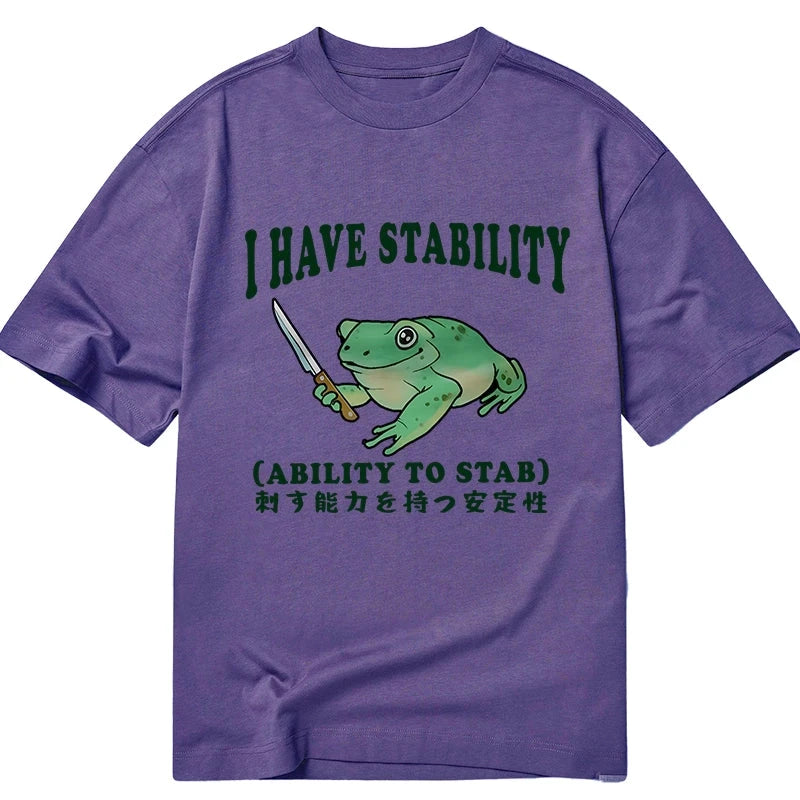 Modecanvas Mentally Stable Assassin Frog DTG Printing Classic T-Shirt-modecanvas