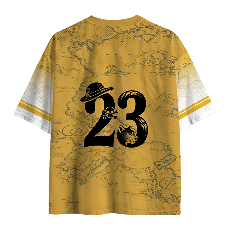 Modecanvas Howling Cat Mesh Jersey-modecanvas
