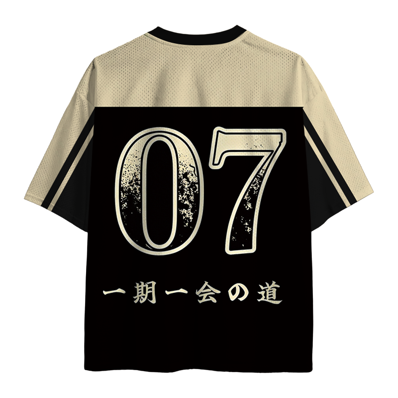 Modecanvas Retro Raccoon Samurai Mesh Jersey-modecanvas