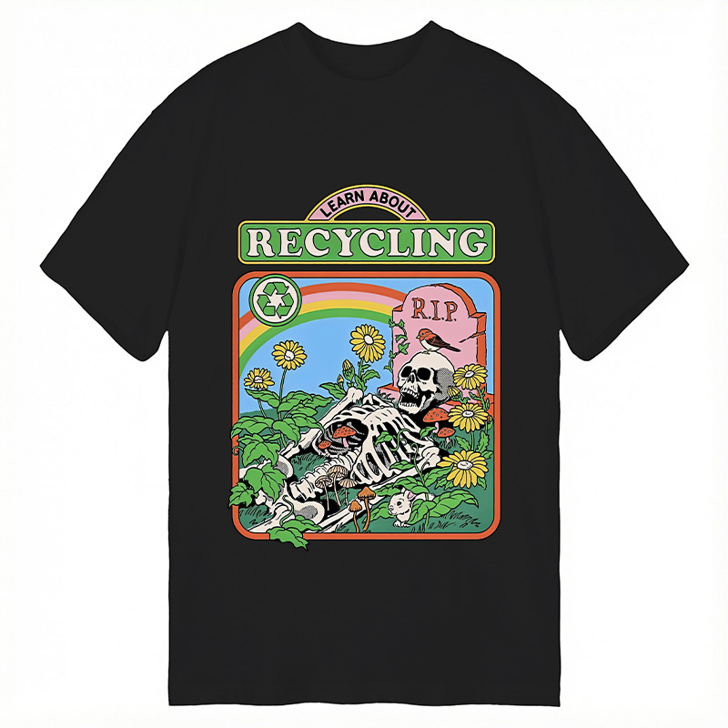 Modecanvas Recycling Life DTG Printing Classic T-Shirt-modecanvas
