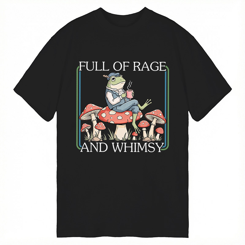 Modecanvas Full Of Rage and Whimsy Frog DTG Printing Classic T-Shirt-modecanvas