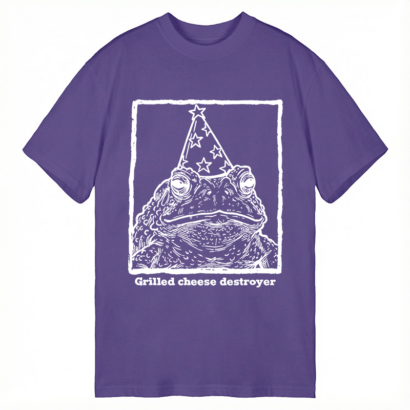 Modecanvas Funny Toad Grilled Cheese DTG Printing Classic T-Shirt-modecanvas