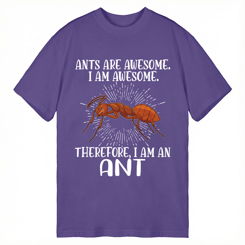Modecanvas Funny Awesome Ant DTG Printing Classic T-Shirt-modecanvas
