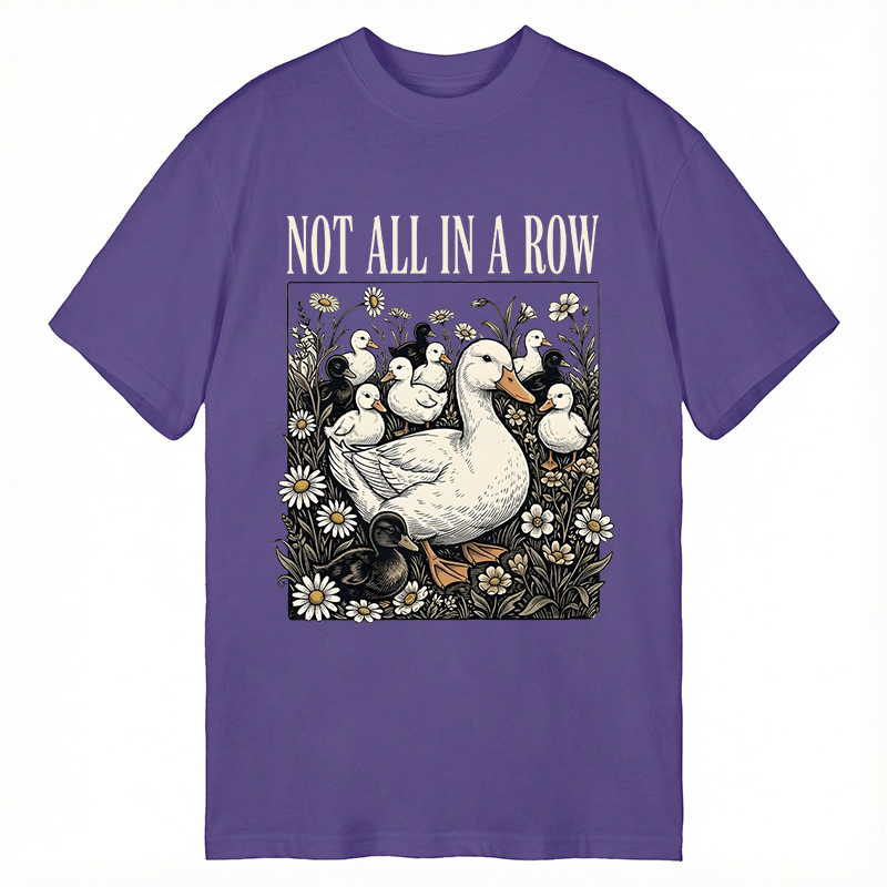 Modecanvas Funny Ducks Not in A Row DTG Printing Classic T-Shirt-modecanvas
