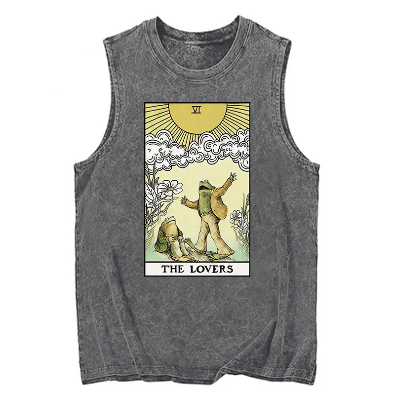 Modecanvas The Lovers DTG Printing Washed Tank-modecanvas