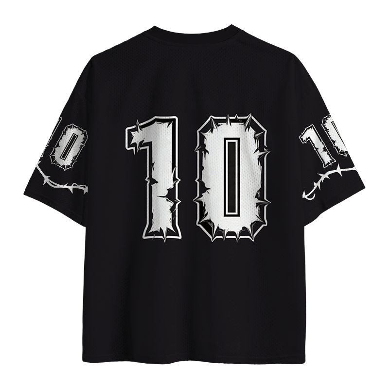 Modecanvas Black Death Rat Mesh Jersey-modecanvas