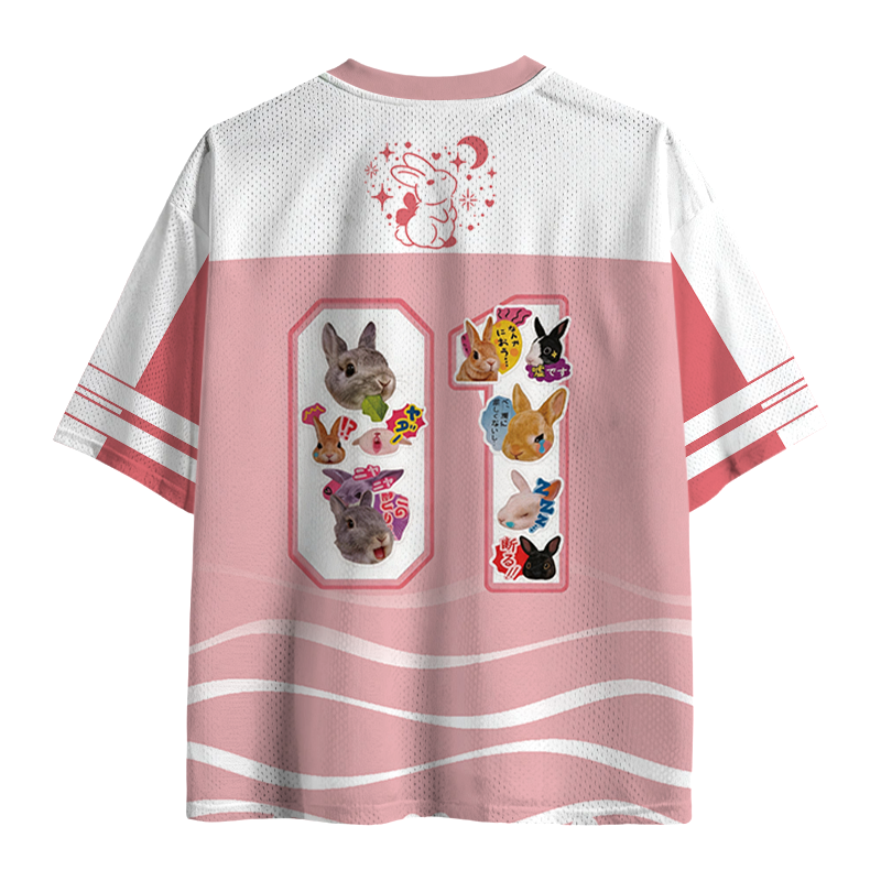 Modecanvas Japanese Bunny Mesh Jersey-modecanvas