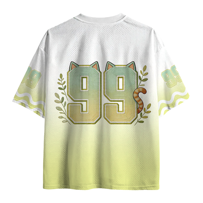 Modecanvas The Cat with Red Fish Mesh Jersey-modecanvas