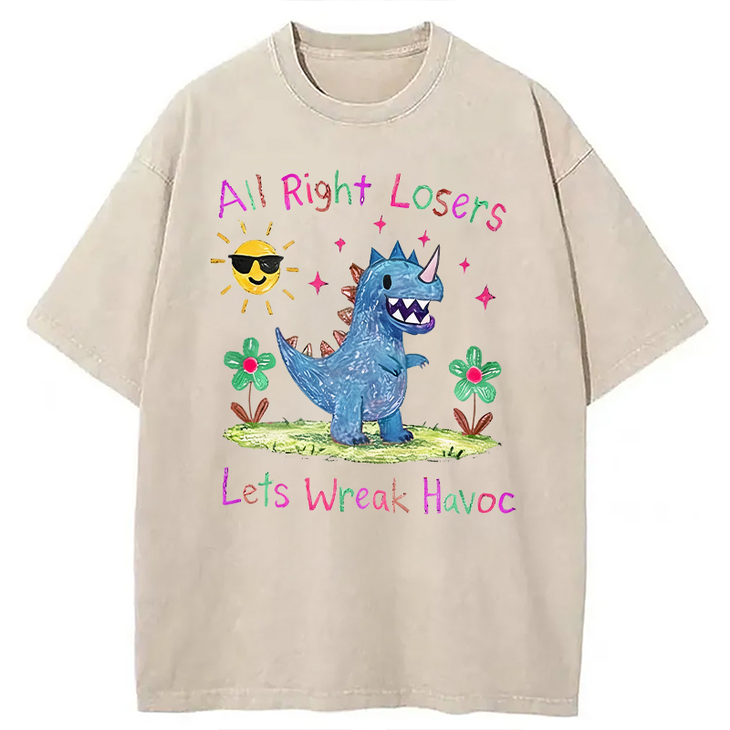 Modecanvas Lets Wreak Havoc DTG Printing Washed T-Shirt
