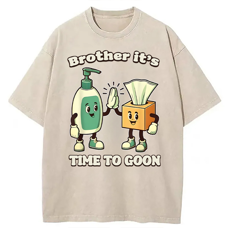 Modecanvas Funny Goon Squad Cleaning Products Meme DTG Printing Washed T-Shirt
