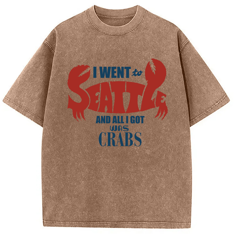 Modecanvas Seattle Crabs DTG Printing Washed T-Shirt