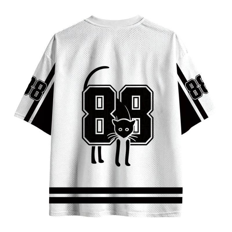 Modecanvas Japanese Cat Club Geisha Mesh Jersey-modecanvas