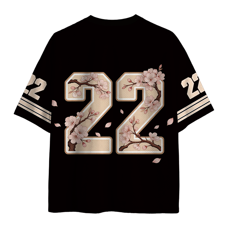 Modecanvas Black Cat Pizza Ukiyo-e Mesh Jersey-modecanvas