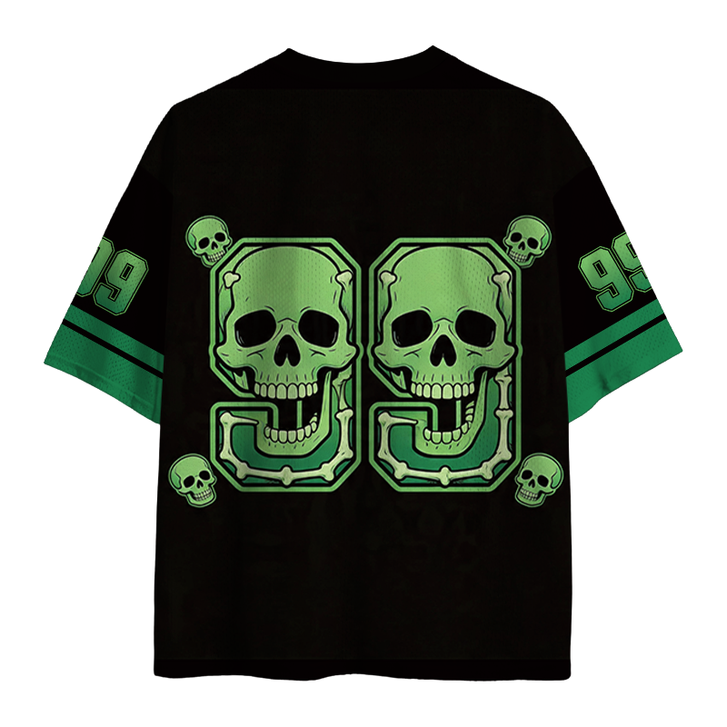 Modecanvas Hooligan Green Skeleton Mesh Jersey-modecanvas