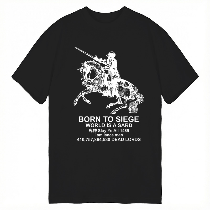 Modecanvas Born to Siege DTG Printing Classic T-Shirt-modecanvas