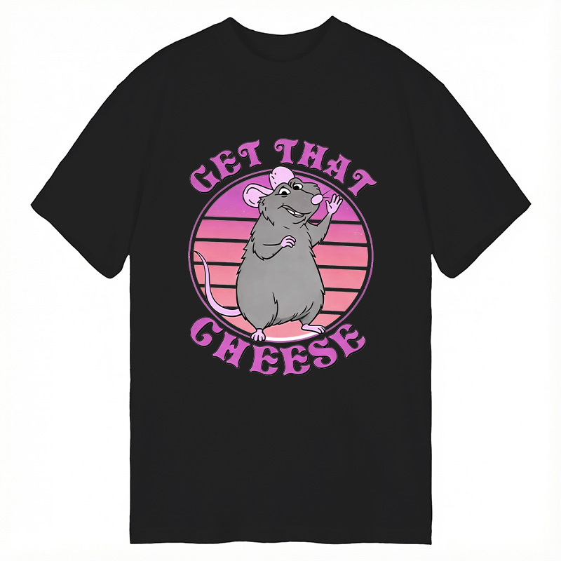 Modecanvas Get That Cheese Funny Rat DTG Printing Classic T-Shirt-modecanvas