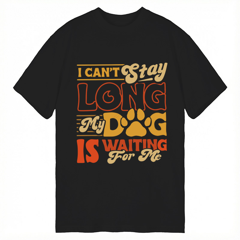 Modecanvas Dog Is Waiting For Me Funny DTG Printing Classic T-Shirt-modecanvas