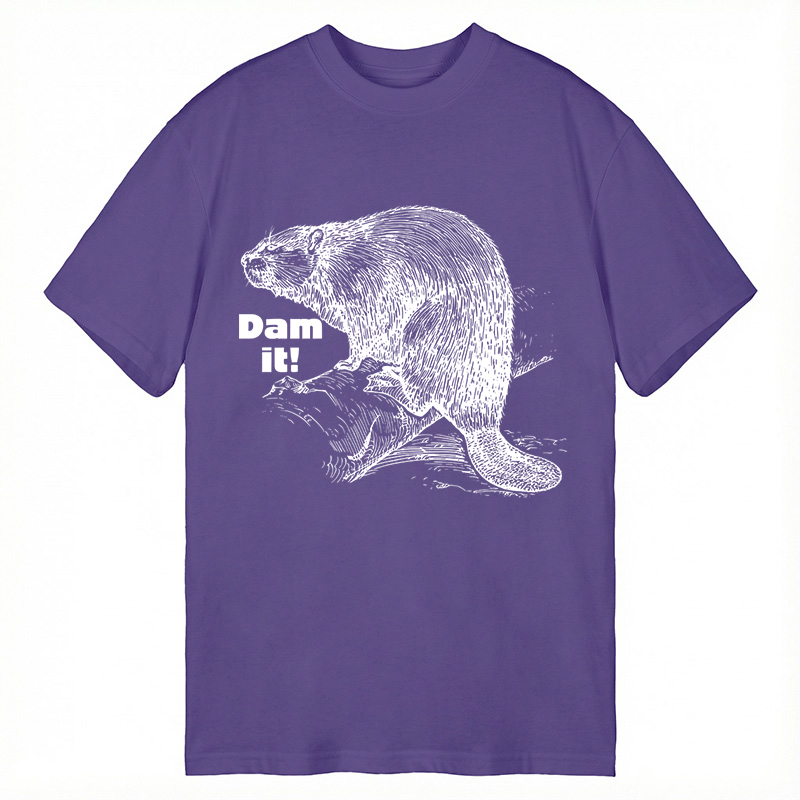 Modecanvas Dam It Beaver DTG Printing Classic T-Shirt-modecanvas