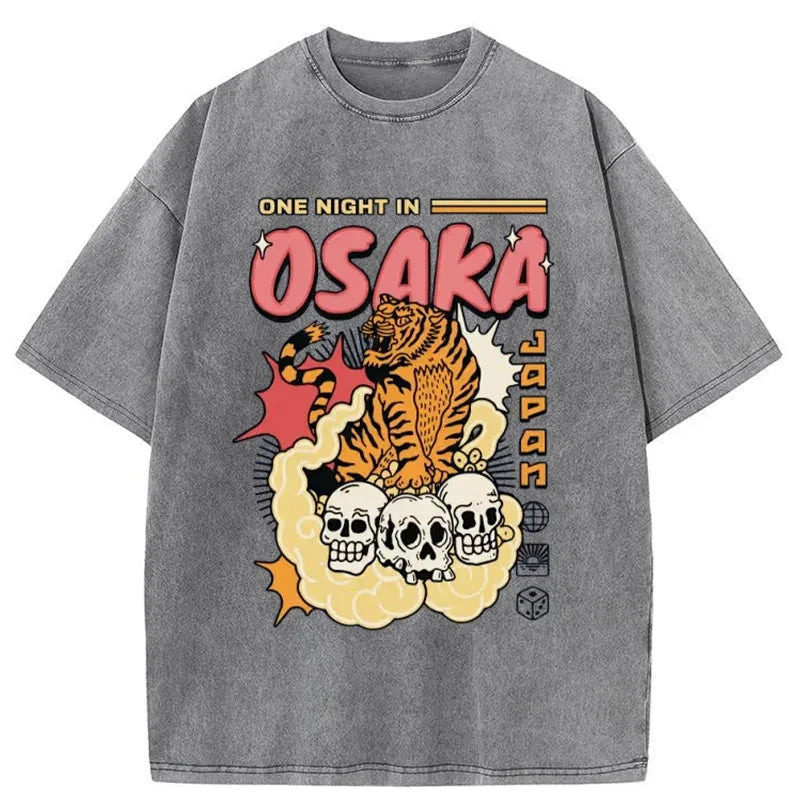 Modecanvas Osaka Tiger Washed T-Shirt