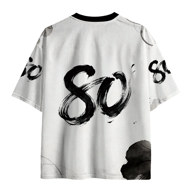 Modecanvas Japanese Zen Lotus Mesh Jersey-modecanvas