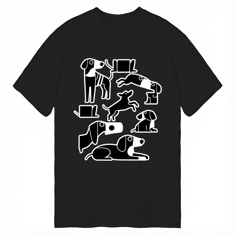 Modecanvas Dachshund Dilemma DTG Printing Classic T-Shirt-modecanvas