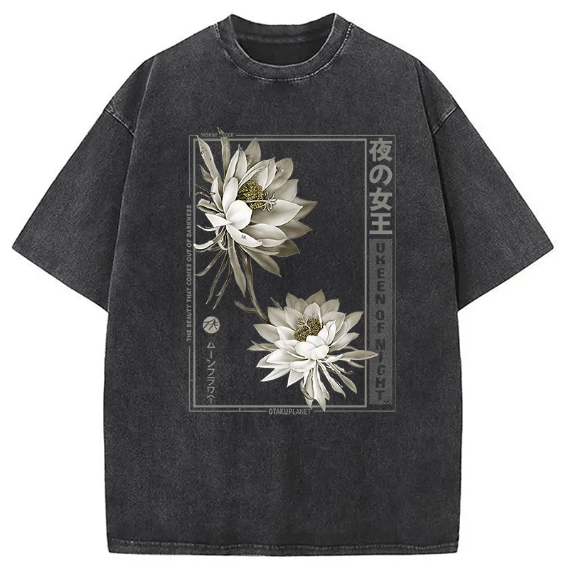 Modecanvas Japanese Epiphyllum Washed T-Shirt