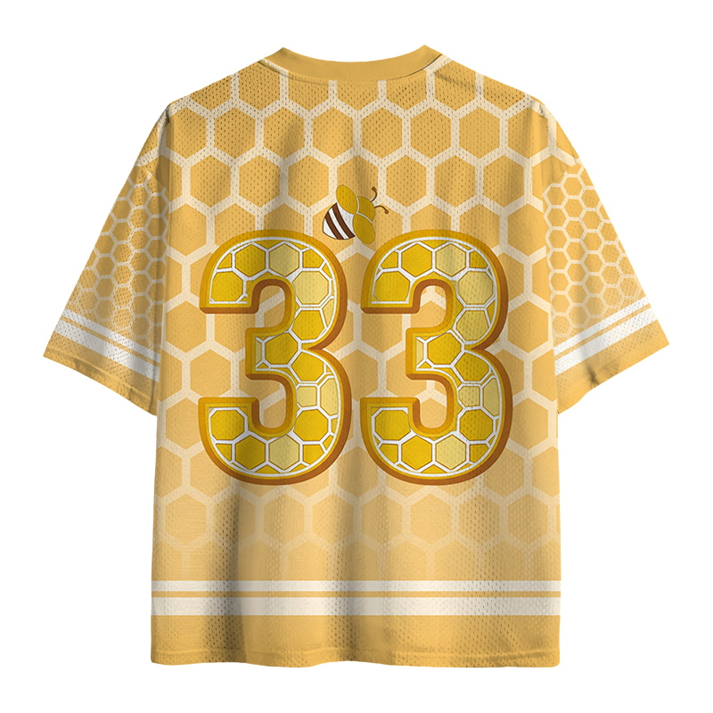 Modecanvas Beehave! Funny Bee Mesh Jersey-modecanvas