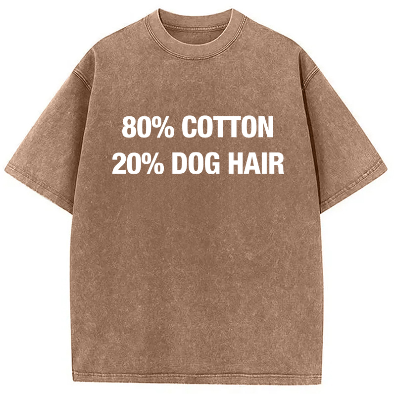 Modecanvas 80 Cotton 20 Dog Hair DTG Printing Washed T-Shirt