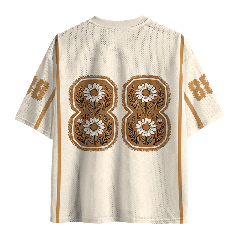 Modecanvas Funny Ducks Not in A Row Mesh Jersey-modecanvas