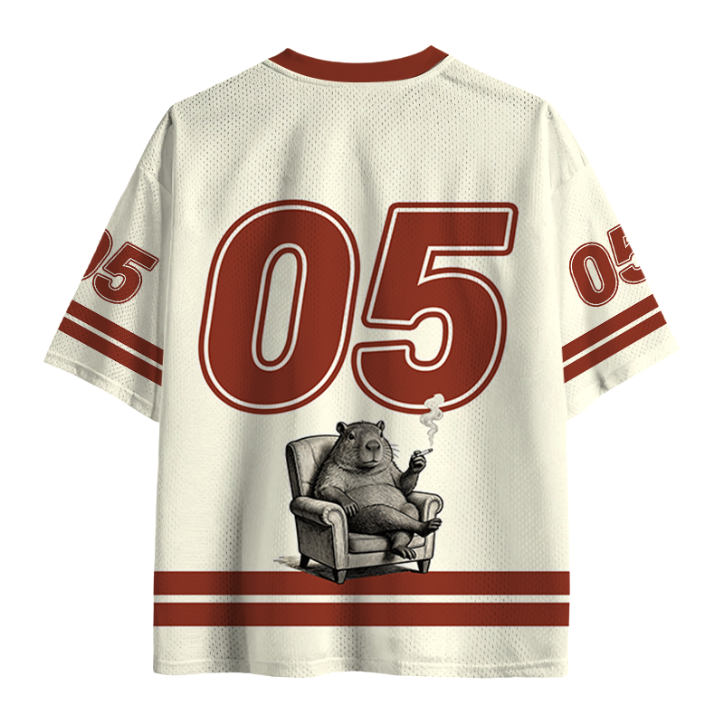 Modecanvas Off To Cause A Kerfuffle Mesh Jersey-modecanvas