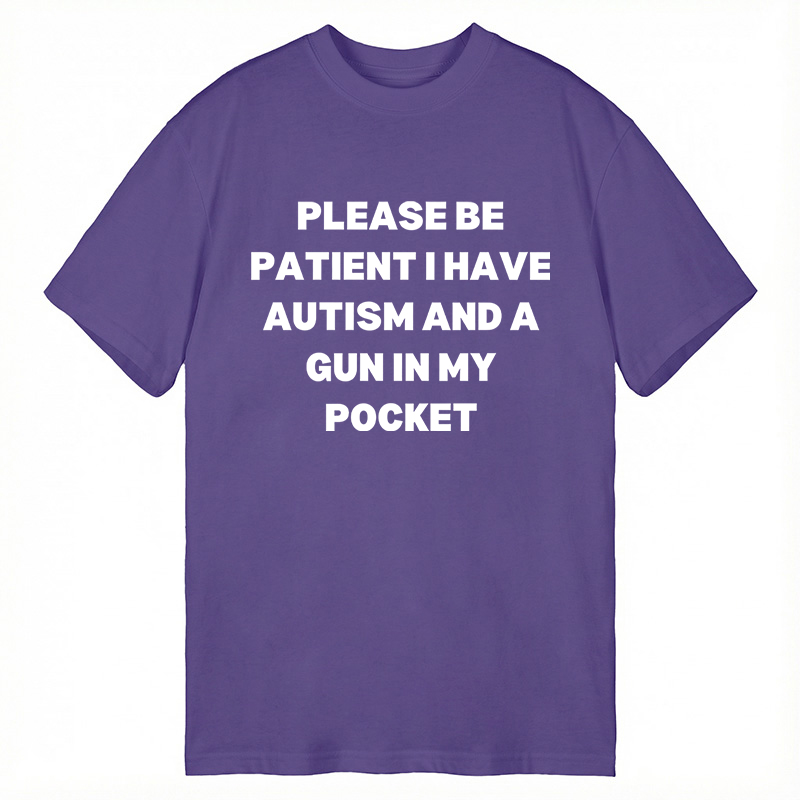 Modecanvas A Gun in My Pocket DTG Printing Classic T-Shirt-modecanvas