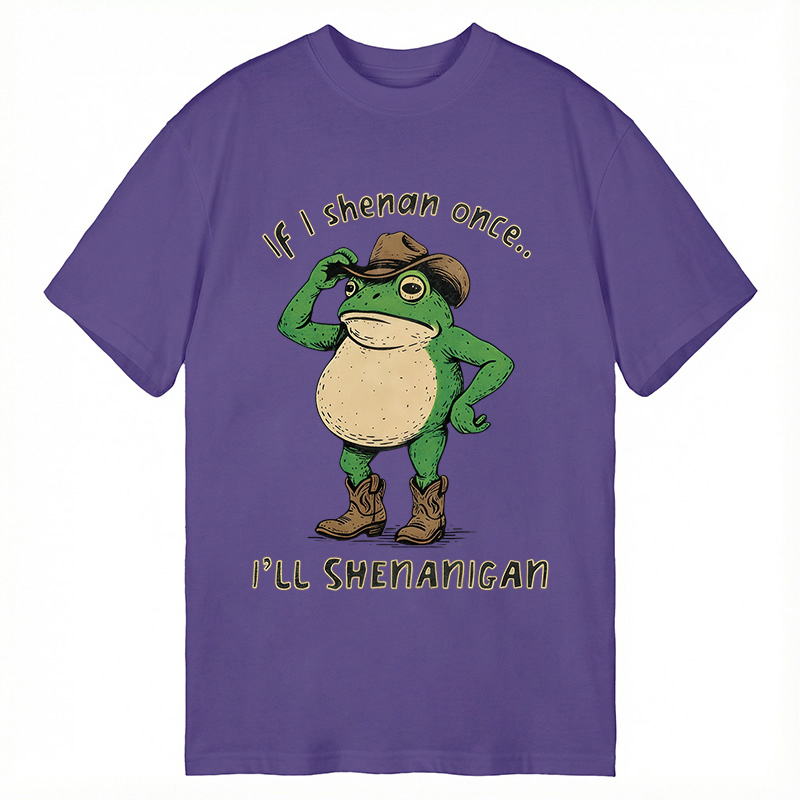 Modecanvas If I Shenan Once Funny Meme DTG Printing Classic T-Shirt-modecanvas