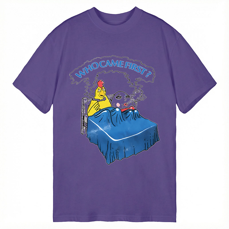 Modecanvas Who Came First DTG Printing Classic T-Shirt-modecanvas