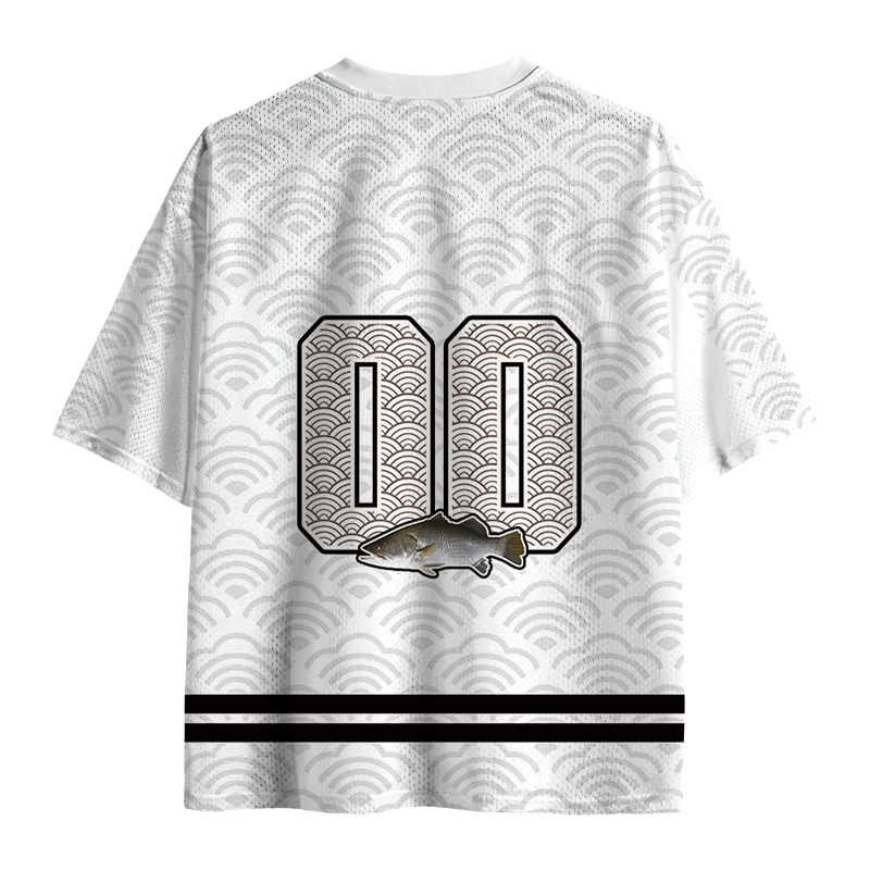 Modecanvas Buy a Man Eat Fish Mesh Jersey-modecanvas